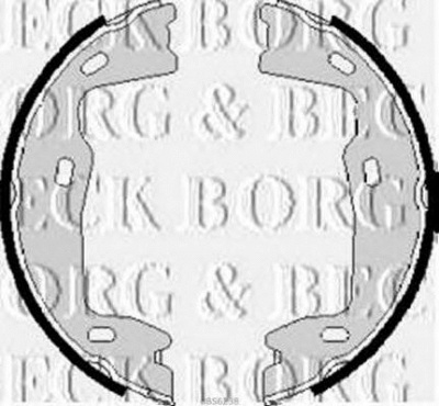 BORG & BECK bbs6238 -  Комплект тормозных колодок, стояночная тормозная система